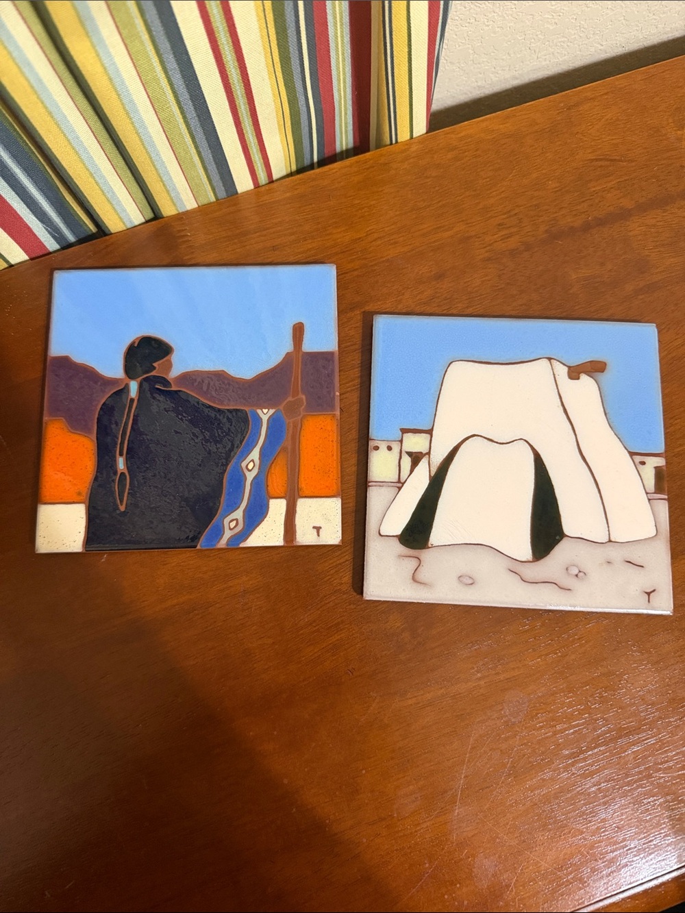 Southwestern Ceramic Tiles - Desert Scene Jordan Thrall Numbered from  1988/1989